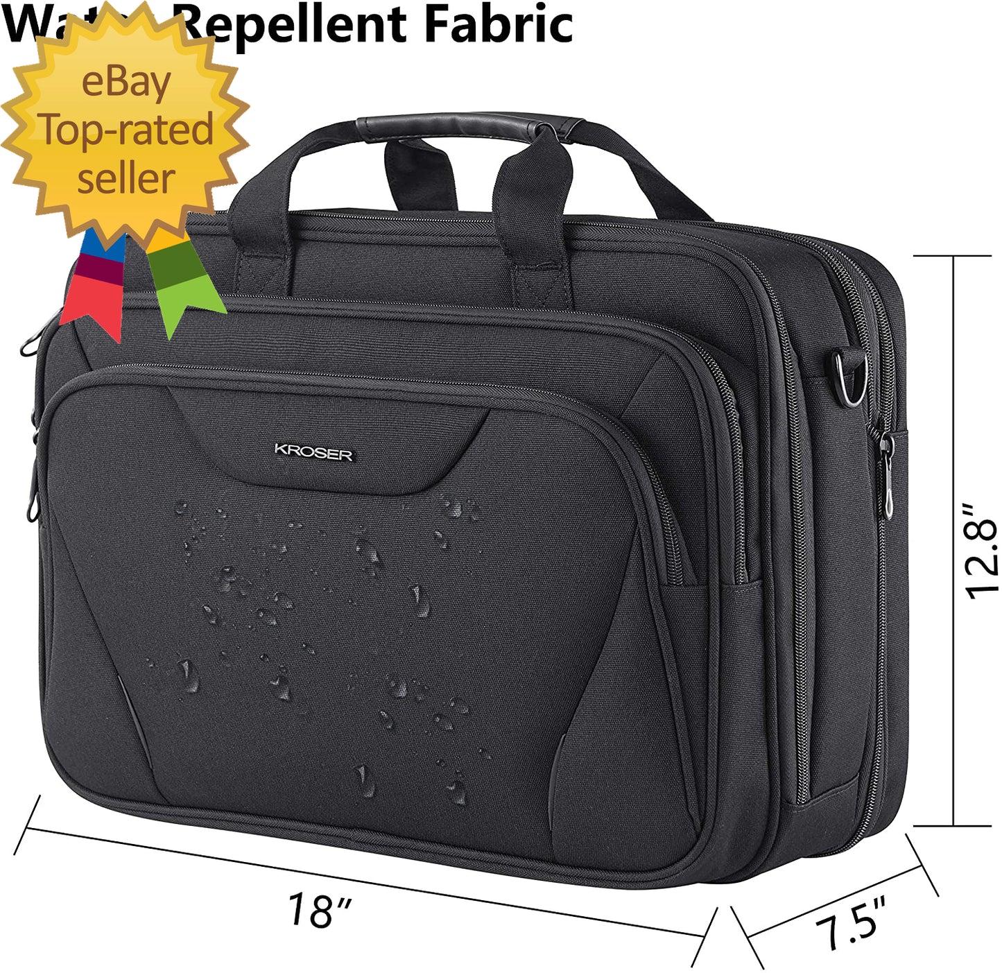 Laptop Bag Premium Laptop Briefcase Fits up to 17.3 Inch Laptop Expandable
