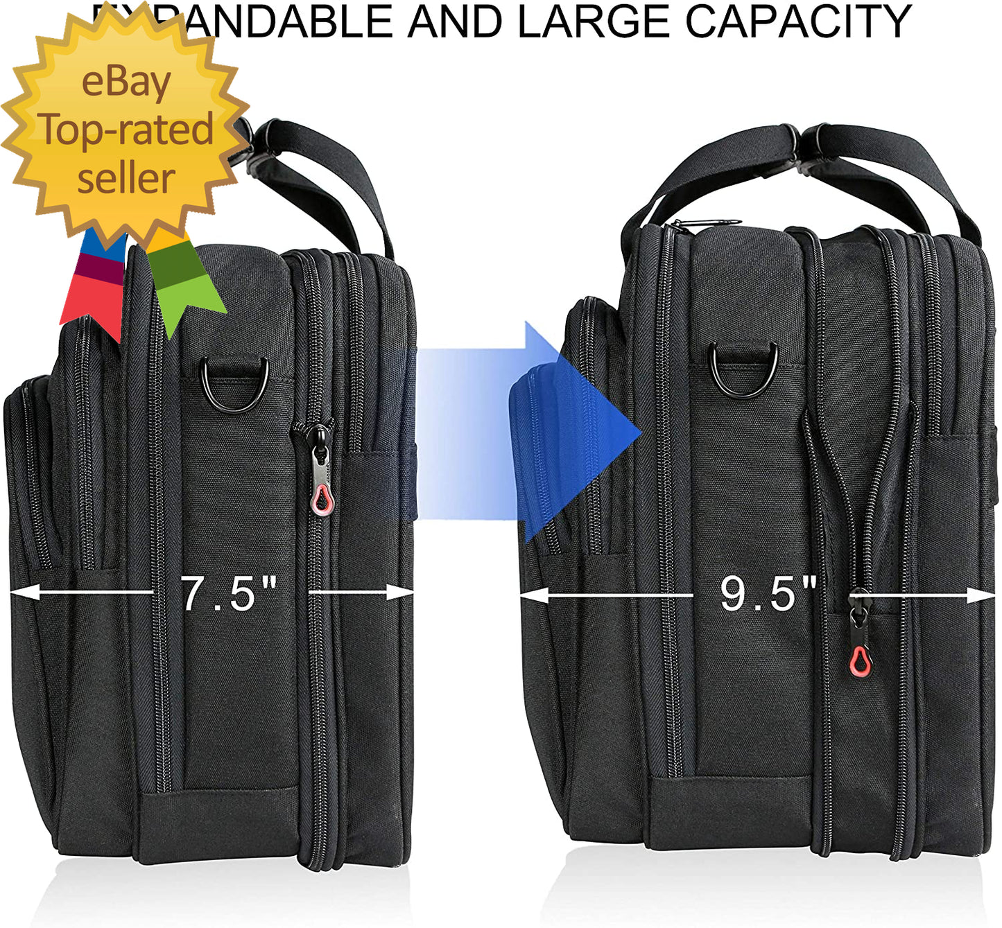 Laptop Bag Premium Laptop Briefcase Fits up to 17.3 Inch Laptop Expandable
