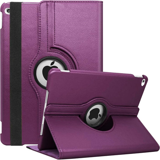 Rotating Case for Ipad 9.7 Inch 2018 2017 / Ipad Air 2 Case - 360 Degree Rotating Stand Protective Cover with Auto Sleep Wake for Ipad 9.7 Inch (6Th Gen, 5Th Gen) / Ipad Air 2/ Ipad Air (Purple)