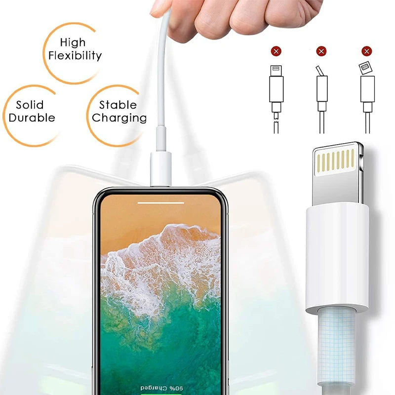 MFI Certified Original Lightning Cable for Iphone 14 13 12 11 Pro Max X XS XR 6 7 8 5 SE Ipad Fast Charging Cord Data USB Wire