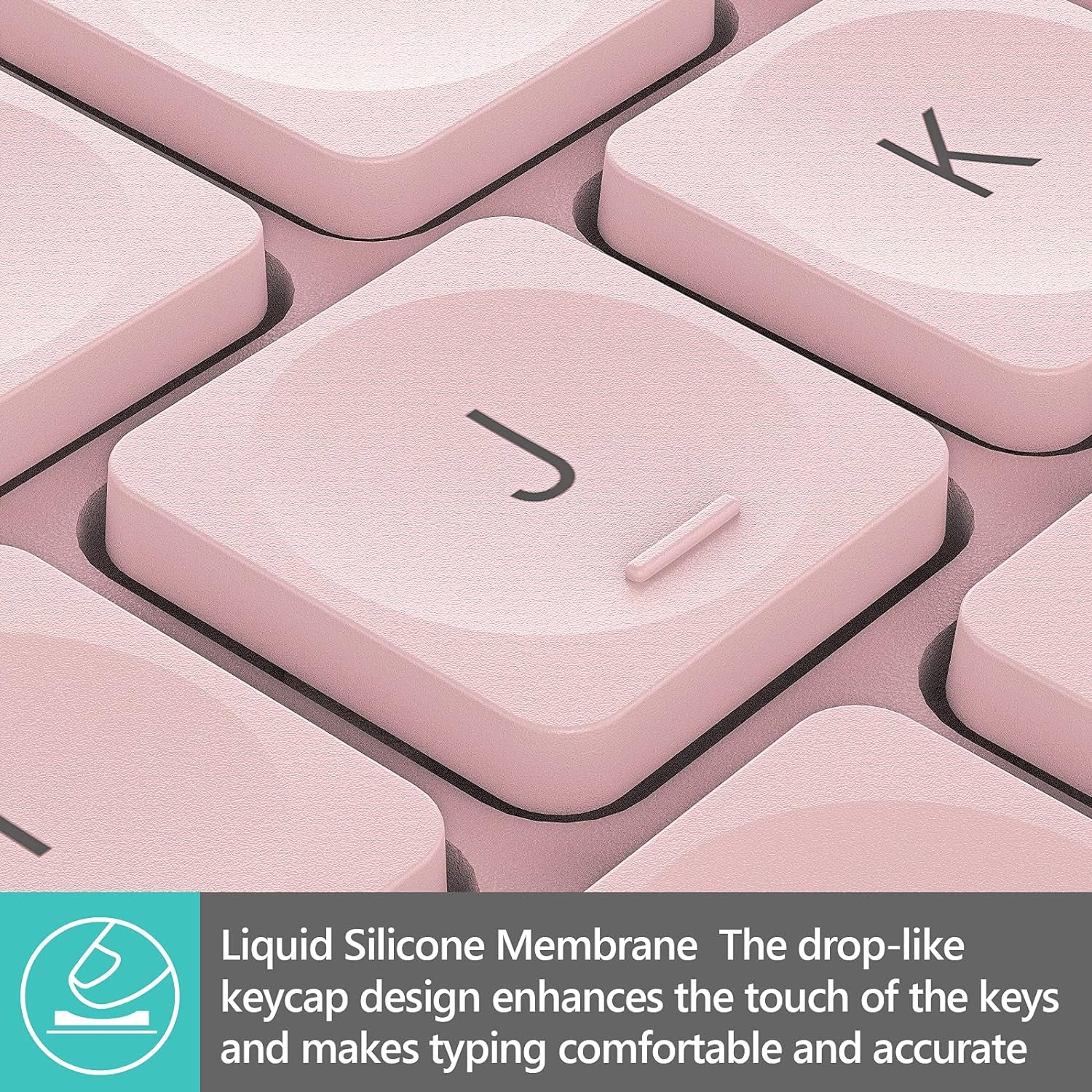 Bluetooth Wireless Keyboard,Bluetooth Keyboard for Ipad Wireless Keyboard with Phone Holder and Mouse Pad,Tablet Keyboard USB Keyboard for Smatphone,Tablets,Pc, Computer, Laptop, Mac(Pink)