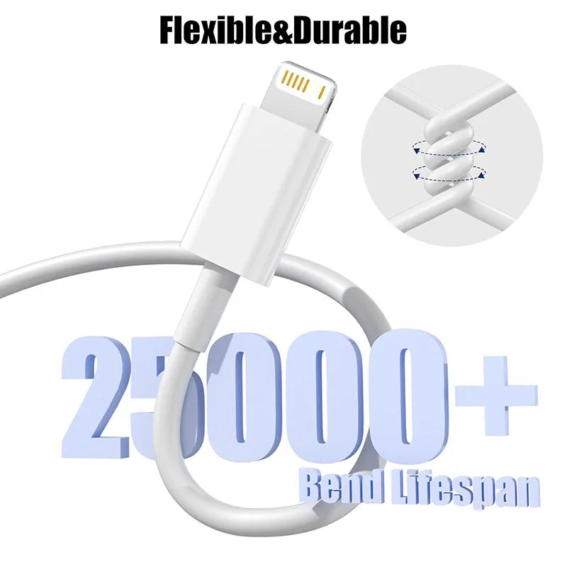 MFI Certified Original Lightning Cable for Iphone 14 13 12 11 Pro Max X XS XR 6 7 8 5 SE Ipad Fast Charging Cord Data USB Wire