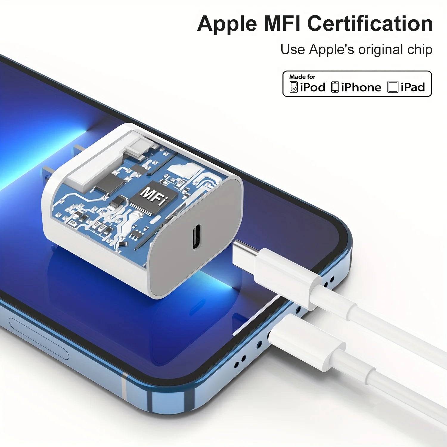 2 Pack Compatible with Iphone Charger,Iphone Fast Charger,Iphone 14/Iphone 13/Iphone 12/Iphone 11/Iphone X. with 2 Pack 6Ft Cable ,Fast Charger Cable