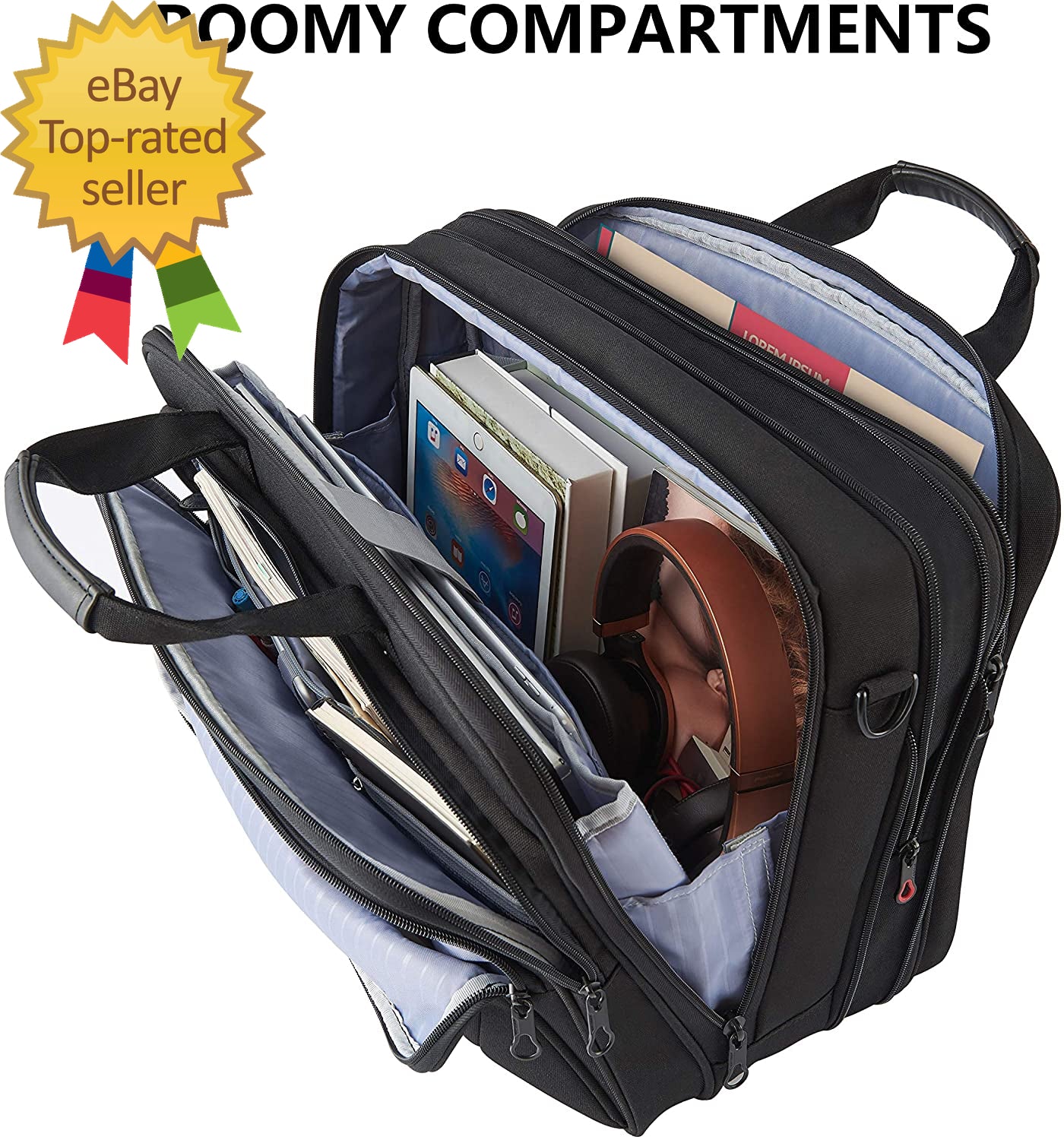 Laptop Bag Premium Laptop Briefcase Fits up to 17.3 Inch Laptop Expandable