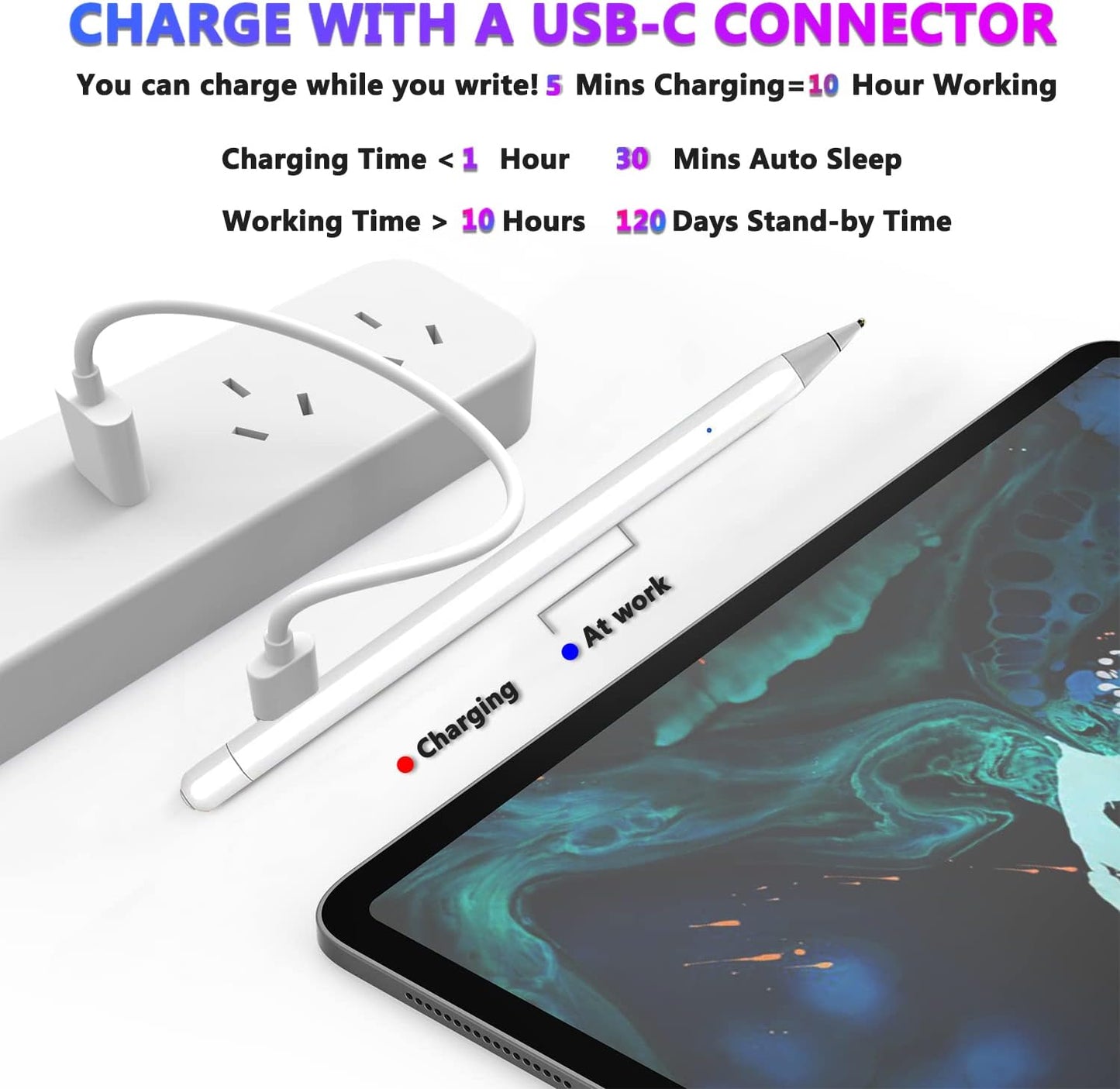 Stylus for Ipad, Stylus for Iphone (White)
