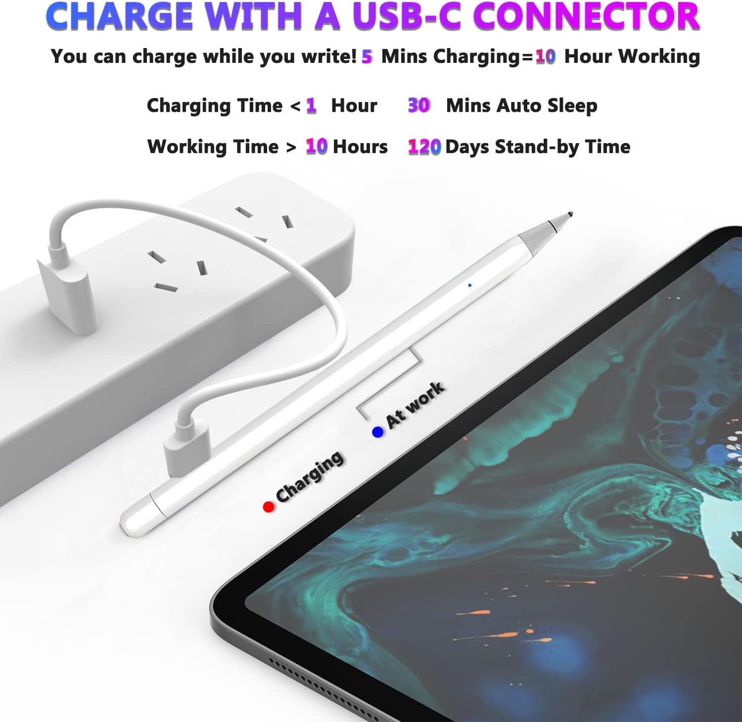 Stylus for Ipad, Stylus for Iphone (White)